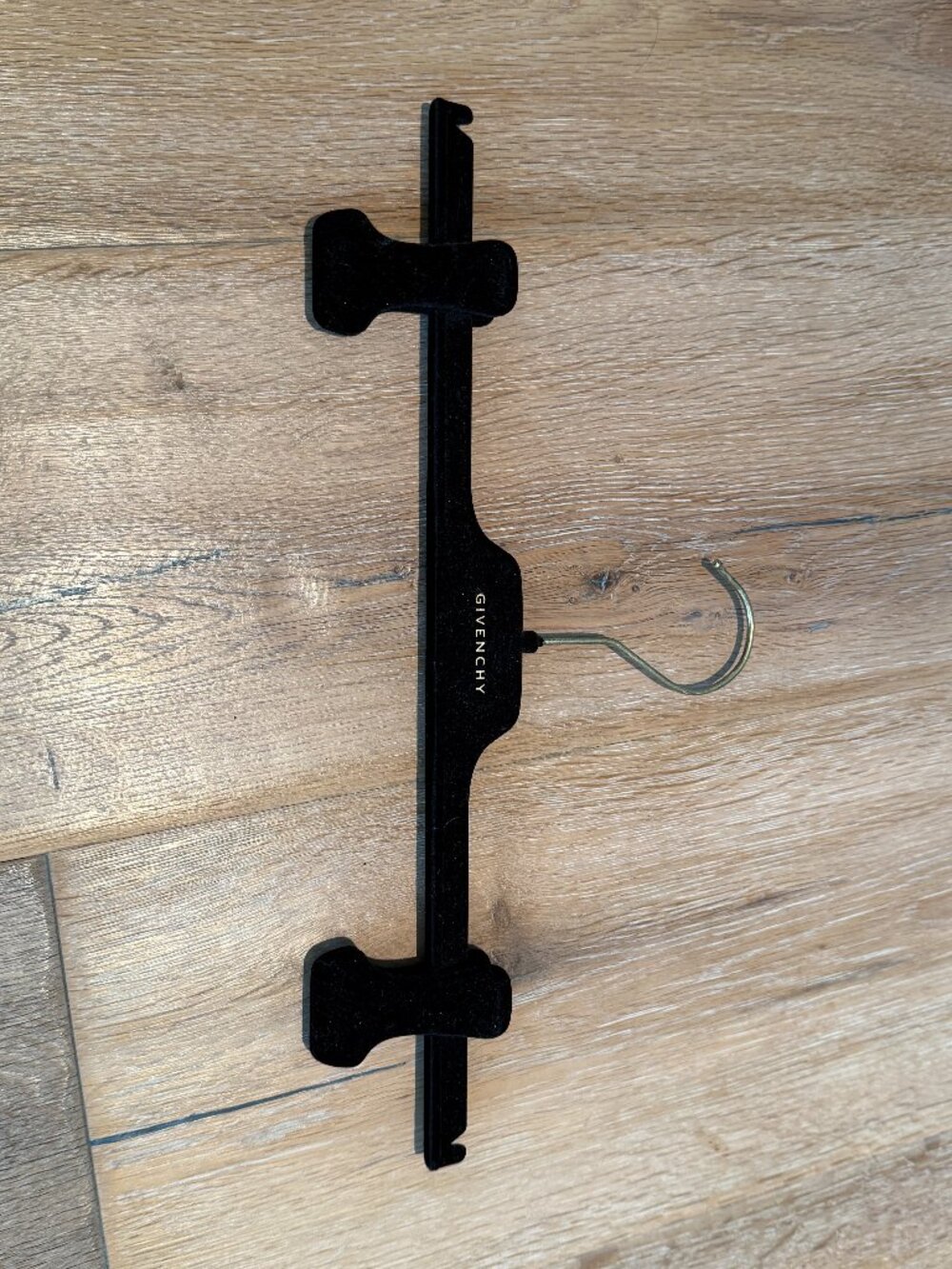 Givenchy Clothes Hanger in Black Velvet With Clips